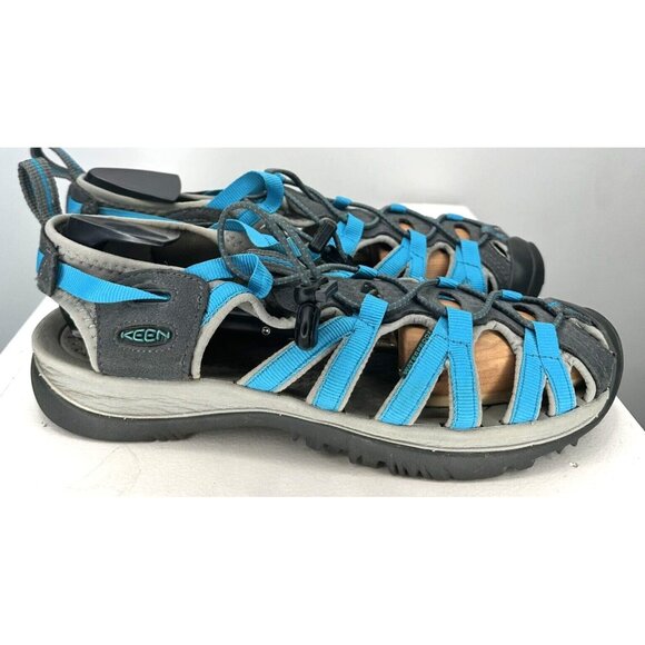 Keen Whisper Sport Sandals Hiking Waterproof Shoes Aqua Teal Blue Womens Size 10 - Picture 7 of 13